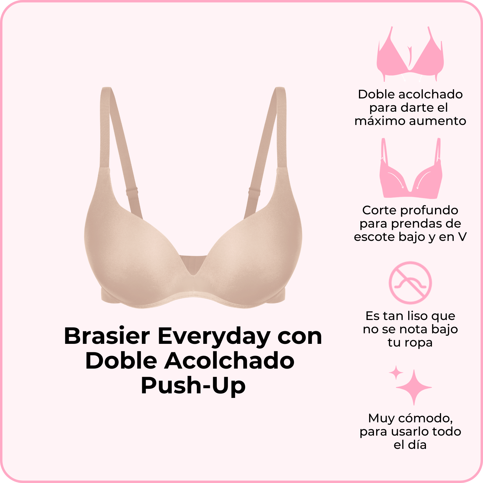 Brasier Everyday con Doble Acolchado Push-Up (Pídelo ya, se envía el 24 de febrero)