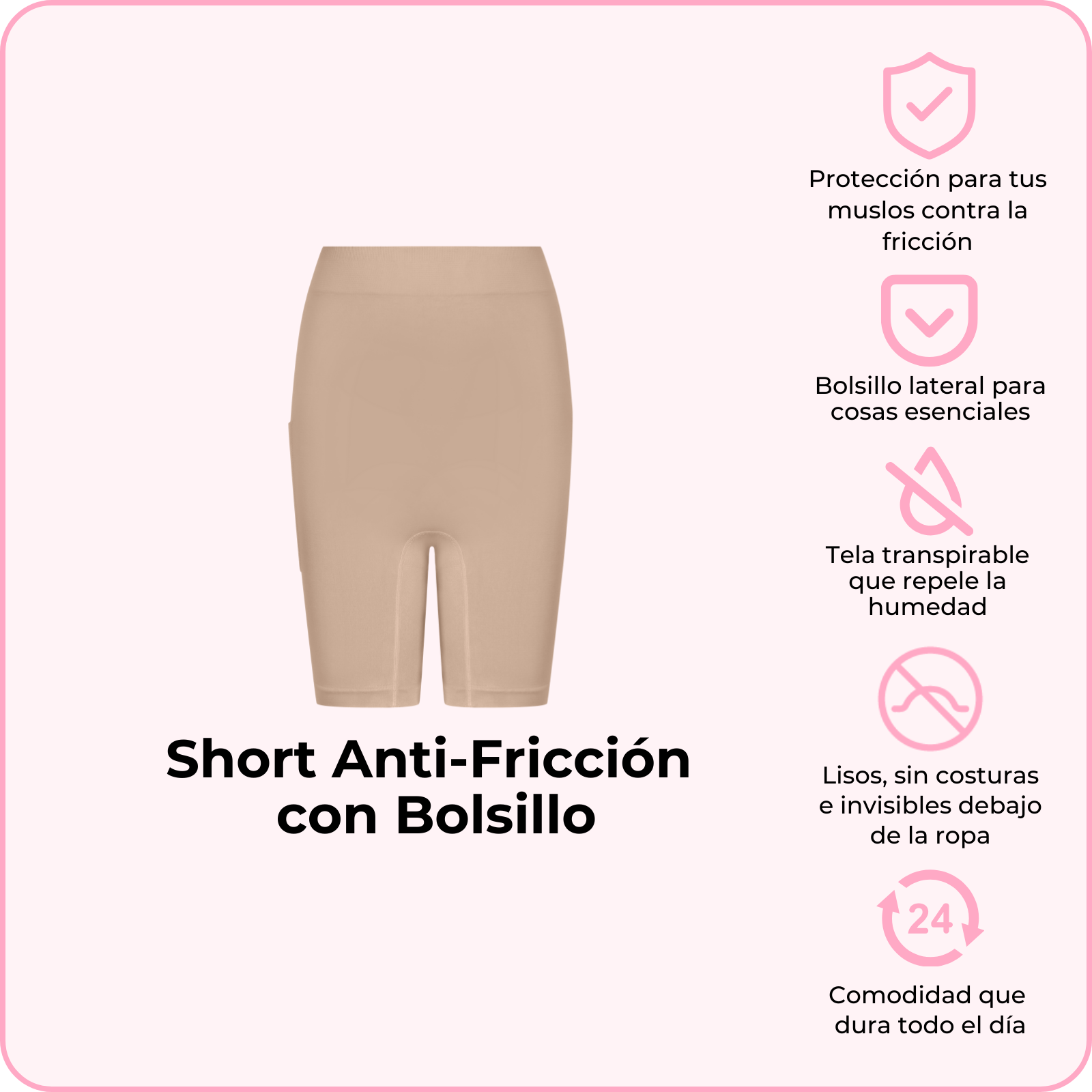 Short Anti-Fricción con Bolsillo