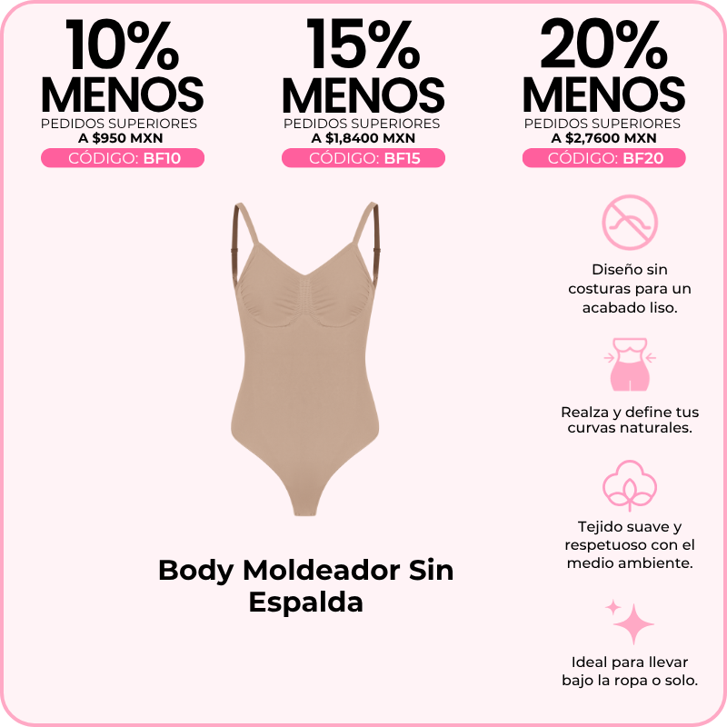 Body Moldeador Sin Espalda