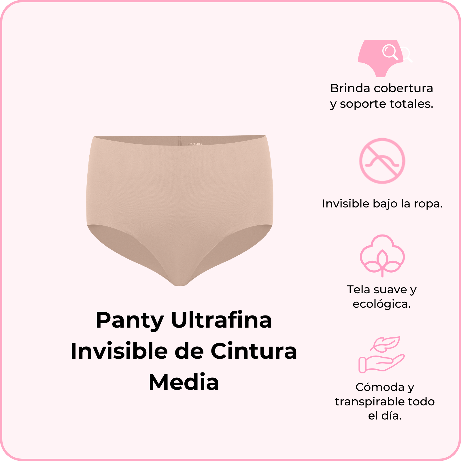Panty Ultrafina Invisible de Cintura Media