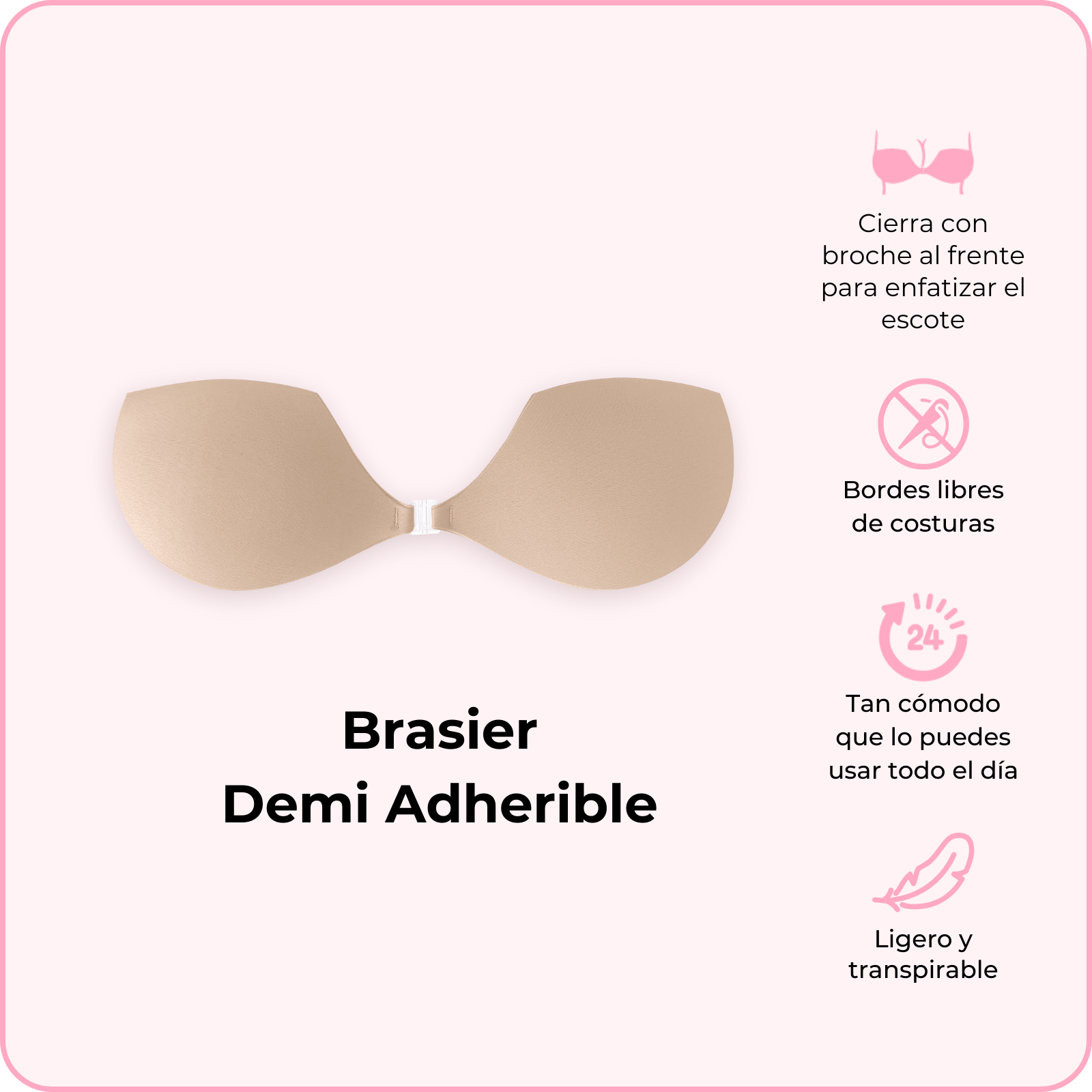 Brasier Demi Adherible BOOMBA (Pídelo ya, se envía el 24 de febrero)