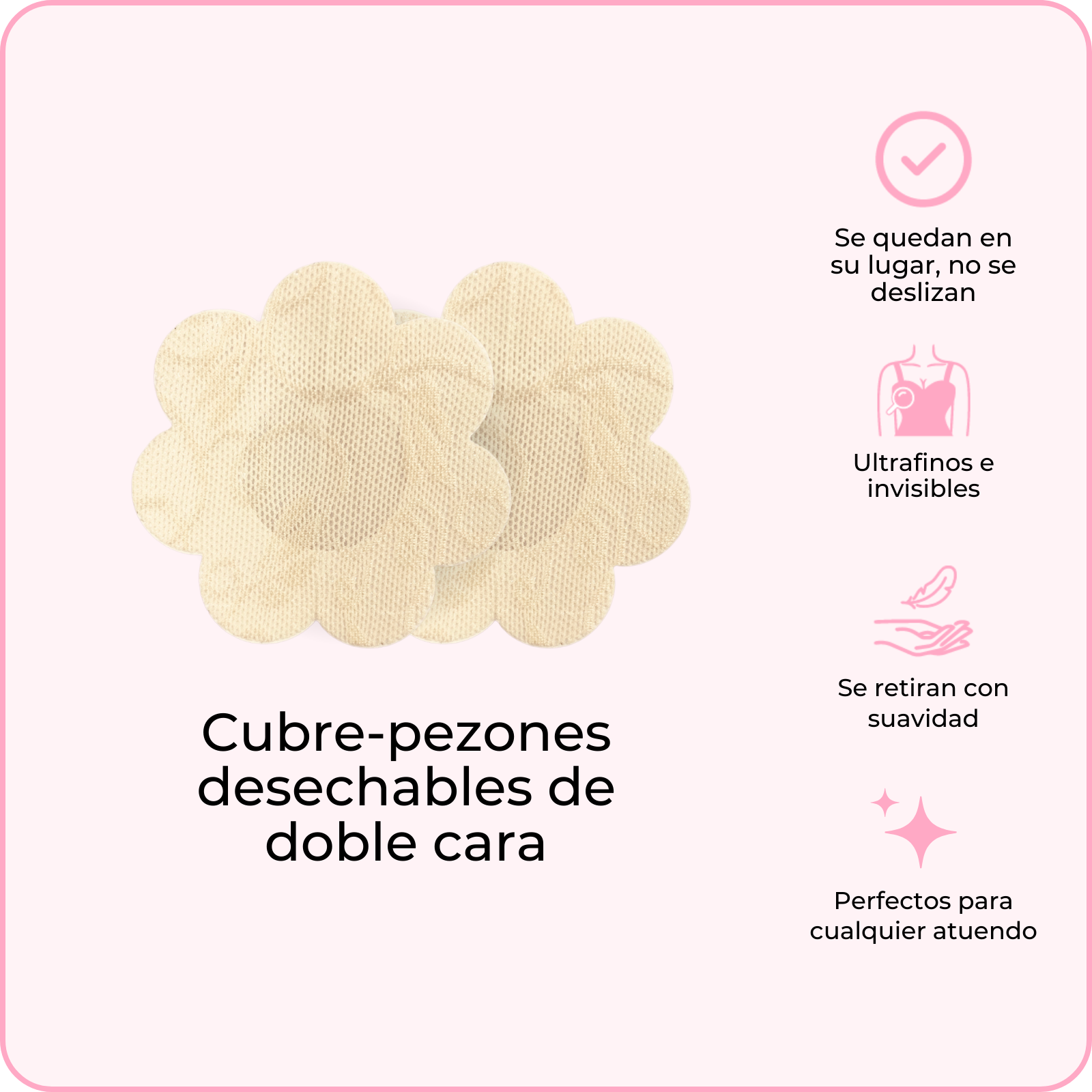 Cubre-pezones desechables de doble cara