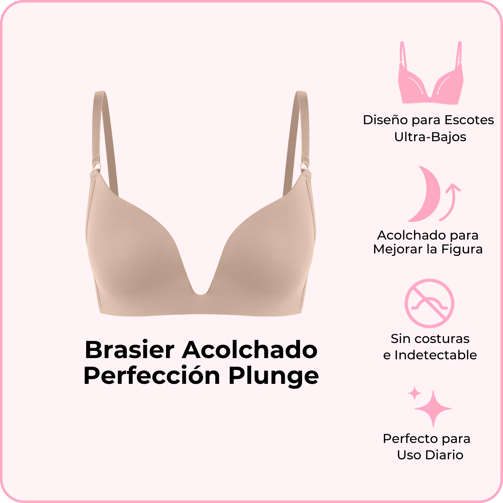 Brasier Acolchado Perfección Plunge (Pídelo ya, se envía el 24 de febrero)