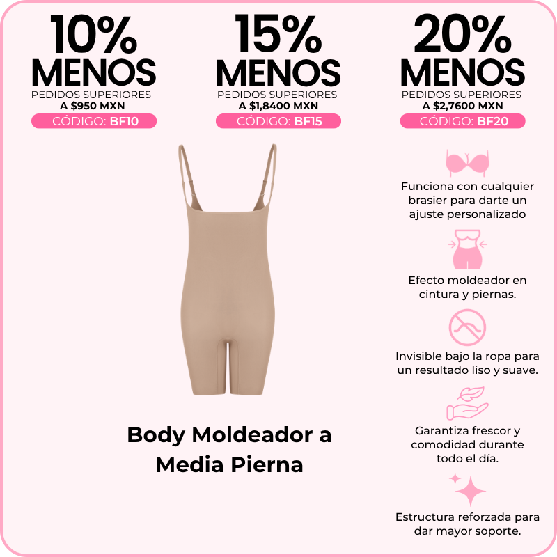 Body Moldeador a Media Pierna