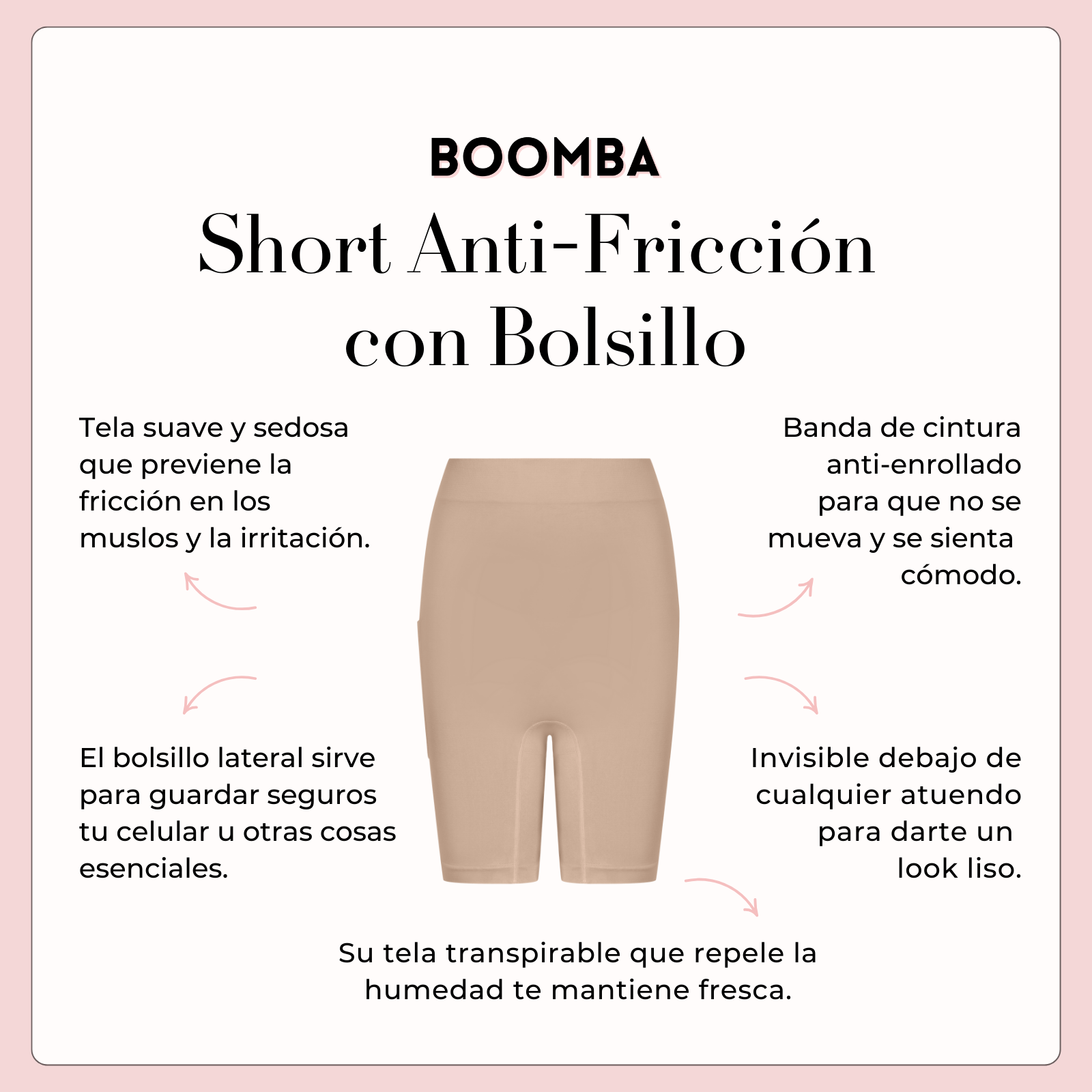 Short Anti-Fricción con Bolsillo
