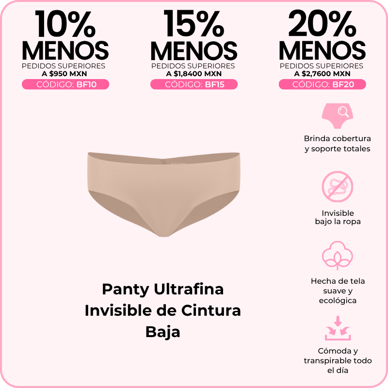 Panty Ultrafina Invisible de Cintura Baja