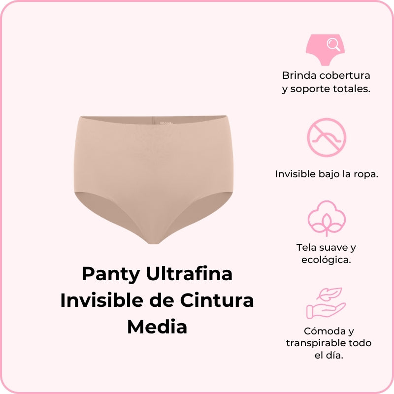 Panty Ultrafina Invisible de Cintura Media