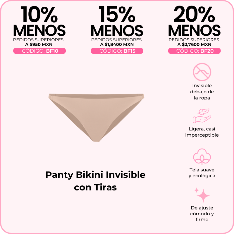Panty Bikini Invisible con Tiras