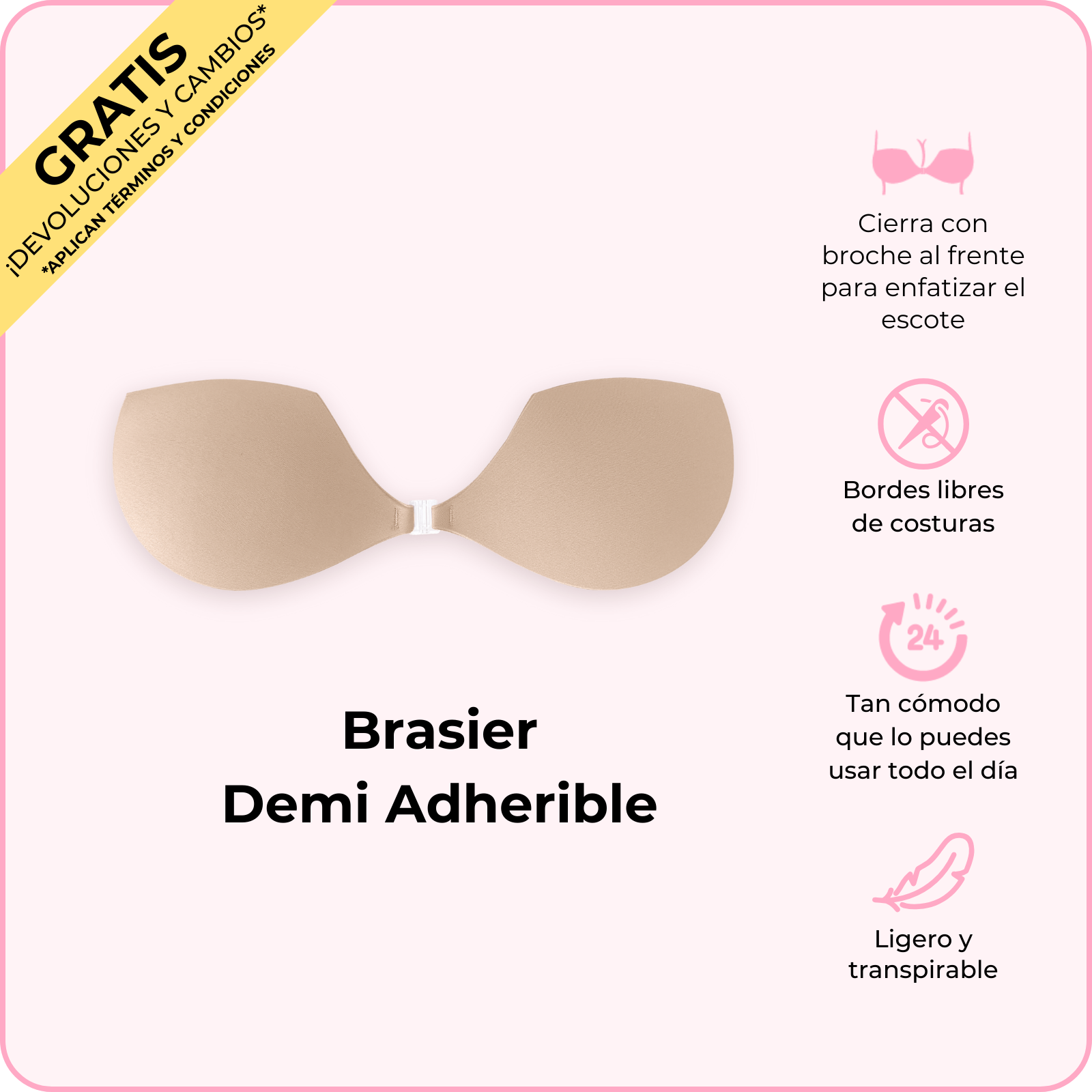 Brasier Demi Adherible BOOMBA