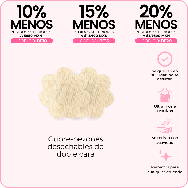 Cubre-pezones desechables de doble cara