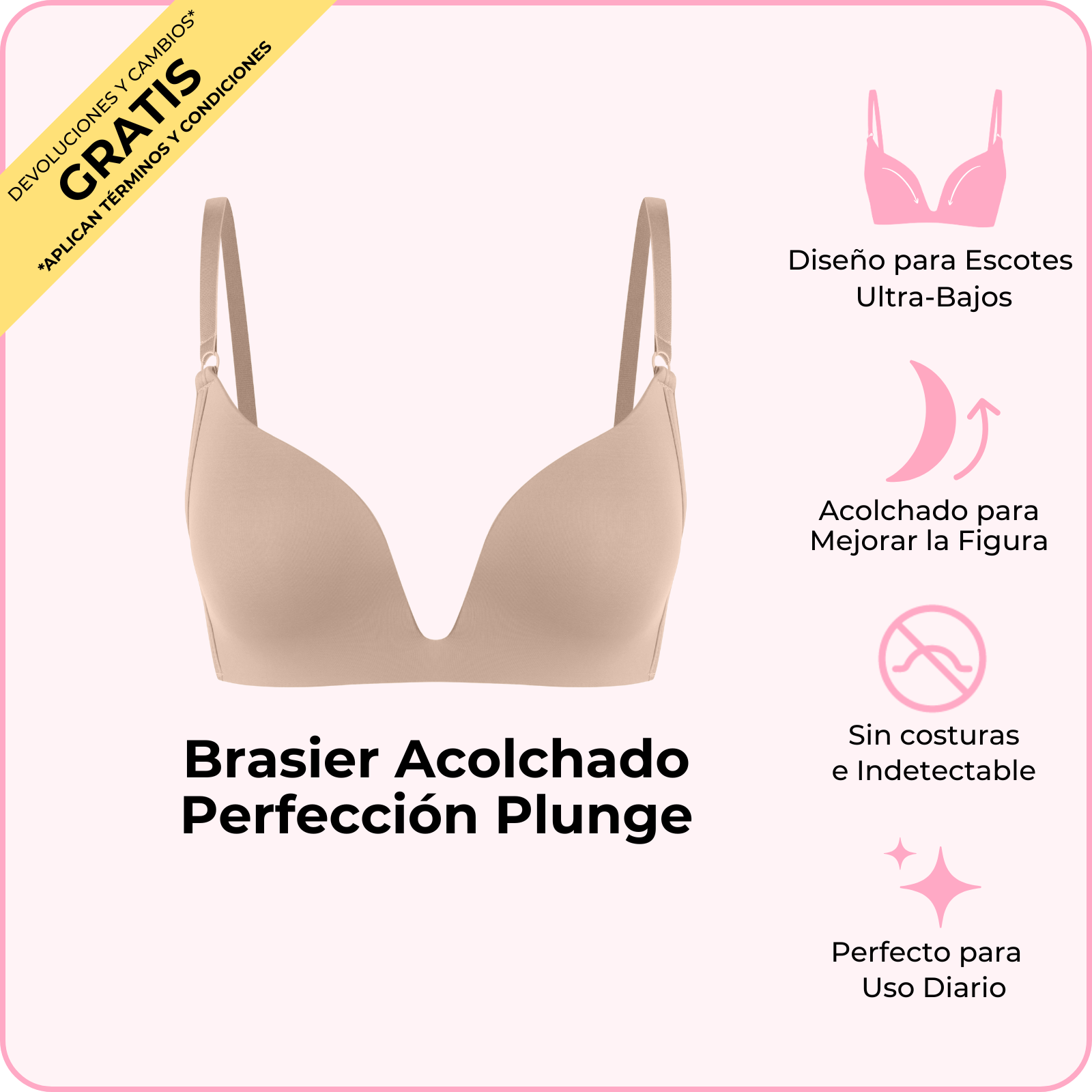 Brasier Acolchado Perfección Plunge