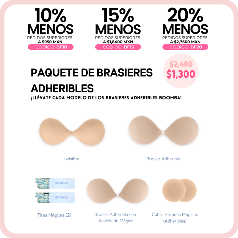 Paquete de Brasieres Adheribles